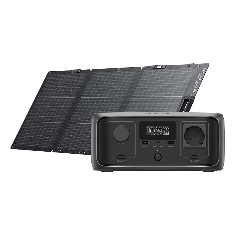 53751_2 Bundle: Power station EcoFlow River 3 UPS + portable solar panel 160W - Image 1