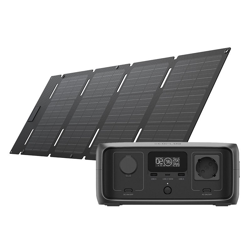 54844_1 Bundle: Power Station EcoFlow RIVER 3 UPS + Solar Panel 45W USB-C - Image 1