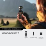 DJI Osmo Pocket 3 Action Camera 4K Ultra HD Standard με Οθόνη Αφής 2" και Wi-Fi Μαύρη