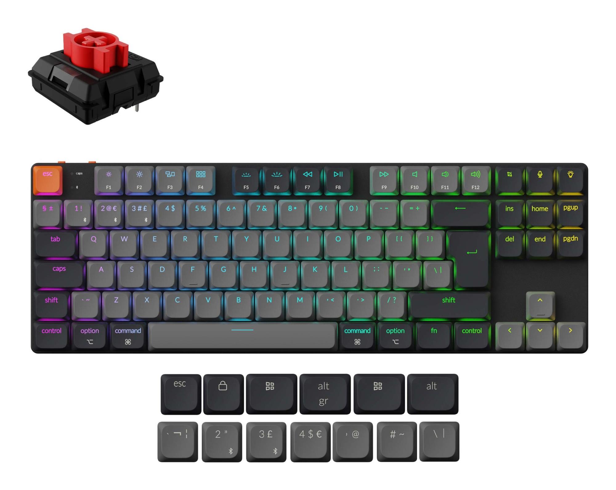e299e465-9642-45ef-85d2-cff25fc6de0e KEYCHRON WRL K1 RGB Black - Image 1