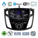 VenCore 3236-10005-0044B - Οθόνη Multimedia Android 15 9" PX5S Octa-Core 2GB/32GB IPS με Πρόσοψη, CarPlay, Android Auto και Υποστήριξη Κάμερας 360° για Ford Focus 2012-2018 – Μαύρη
