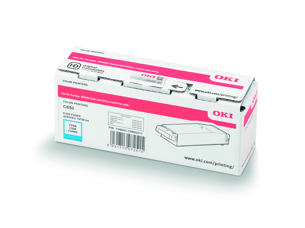 OKI TONER CYAN C650/ C651 (6K) OKI Toner Cyan C650/ C651 (6K) - Image 1