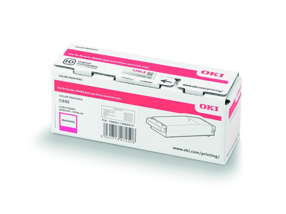 OKI TONER MAGENTA C650/ C651 (6K) OKI Toner Magenta C650/ C651 (6K) - Image 1