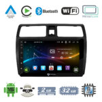 VenCore 3236-10008-0255B - Οθόνη Multimedia Android 15 10.1" 9109A MTK6762 Octa-Core 2GB/32GB IPS με Πρόσοψη, CarPlay, Android Auto και Υποστήριξη Κάμερας Οπισθοπορείας AHD για Suzuki Swift 2005-2010 – Μαύρη