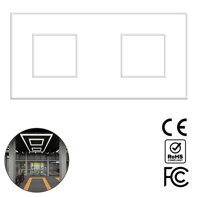 687e30db60d77_32225107 IllumaNet - Διακοσμητικό LED Φωτιστικό Πάνελ Οροφής Πολυγωνικού Σχεδιασμού με Εσωτερικά Μοτίβα - 731W 110-240V - Μ471.0 x Π235.8 x Υ8cm - Ψυχρό Λευκό 6500K - Image 1