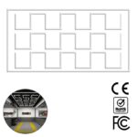 ZenithTrace - Διακοσμητικό LED Φωτιστικό Πάνελ Οροφής Πολυγωνικού Σχεδιασμού με Εσωτερικά Μοτίβα - 552W 110-240V - Μ484.0 x Π243.3 x Υ2cm - Ψυχρό Λευκό 6500K