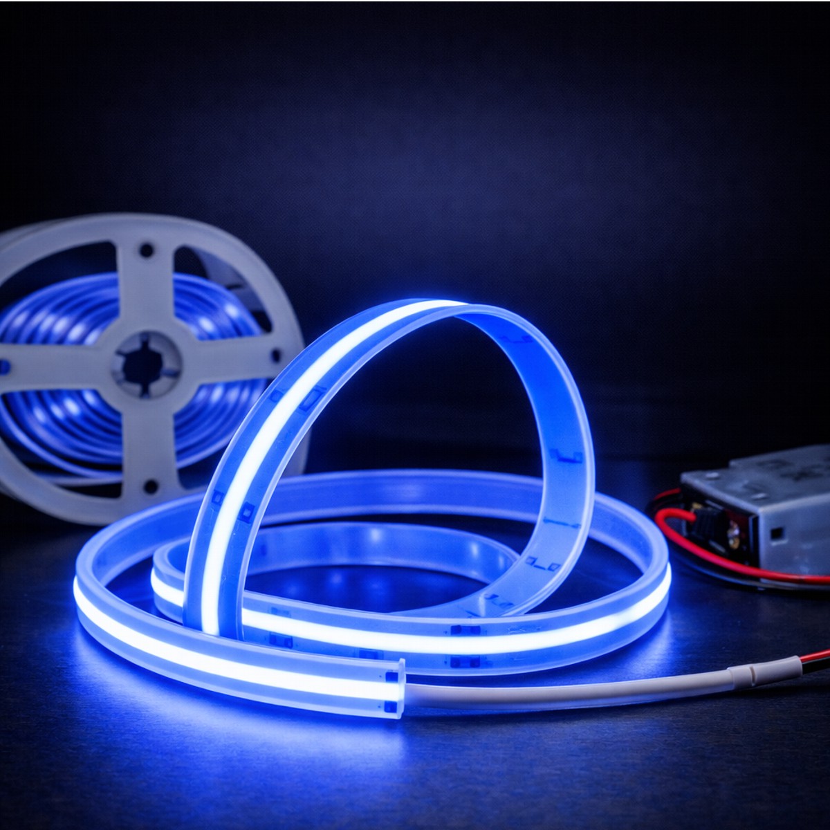 69e748d88c31e_6174-50026-01 VenCore 6174-50026 - Ledstrip Cob 12W IP68 DW - Ταινία LED Τύπου COB - 5 Μέτρα (1 Roll) - 12 Watt 24 Volt - 320 LED ανά Μέτρο - 820 Lumens ανά Μέτρο - Στεγανή IP68 - Μπλε - Image 1