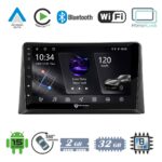 VenCore 3236-10005-0102B - Οθόνη Multimedia Android 15 9" PX5S Octa-Core 2GB/32GB IPS με Πρόσοψη, CarPlay, Android Auto και Υποστήριξη Κάμερας 360° για Peugeot 308 2013-2026 – Μαύρη