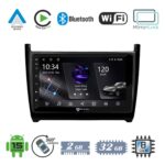 VenCore 3236-10005-0069B - Οθόνη Multimedia Android 15 9" PX5S Octa-Core 2GB/32GB IPS με Πρόσοψη, CarPlay, Android Auto και Υποστήριξη Κάμερας 360° για VW Polo 2009-2017 – Μαύρη
