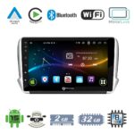 VenCore 3236-10008-0164B - Οθόνη Multimedia Android 15 10.1" 9109A MTK6762 Octa-Core 2GB/32GB IPS με Πρόσοψη, CarPlay, Android Auto και Υποστήριξη Κάμερας Οπισθοπορείας AHD για Peugeot 208/2008 2012-2016 – Μαύρη