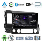 VenCore 3236-10006-0242B - Οθόνη Multimedia Android 15 10.1" PX5S Octa-Core 2GB/32GB IPS με Πρόσοψη, CarPlay, Android Auto και Υποστήριξη Κάμερας 360° για Honda Civic 2006-2011 – Μαύρη