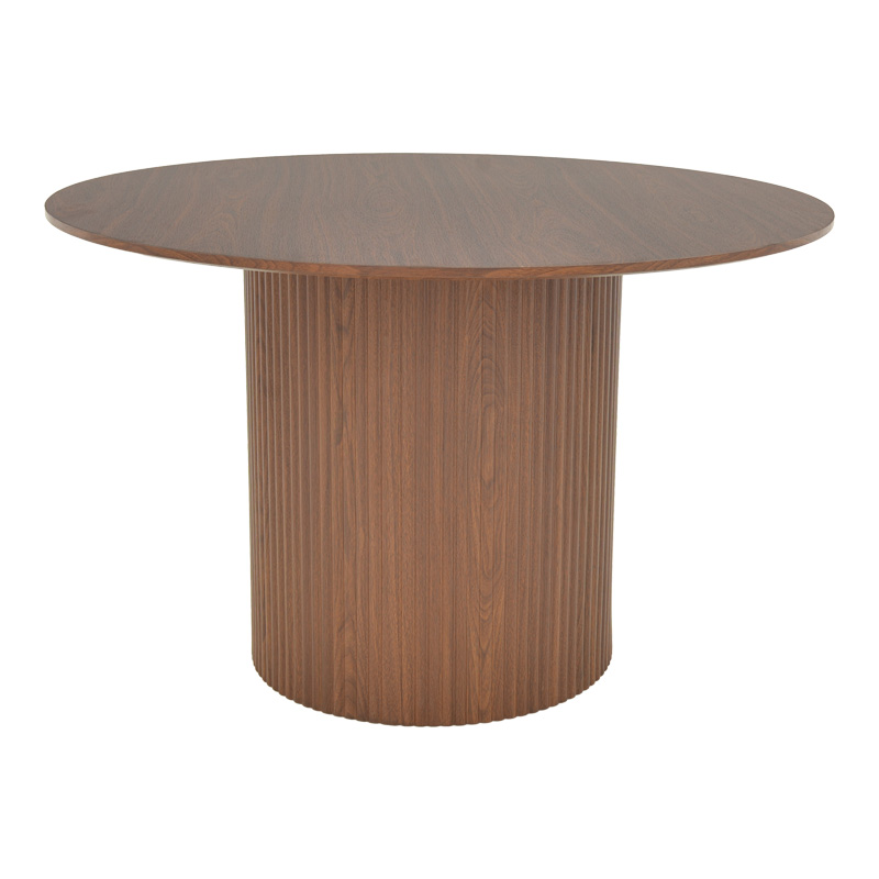 Τραπέζι Karulo pakoworld mdf σε καρυδί απόχρωση Φ120x76εκ Τραπέζι Karulo mdf σε καρυδί απόχρωση Φ120x76εκ - Image 1