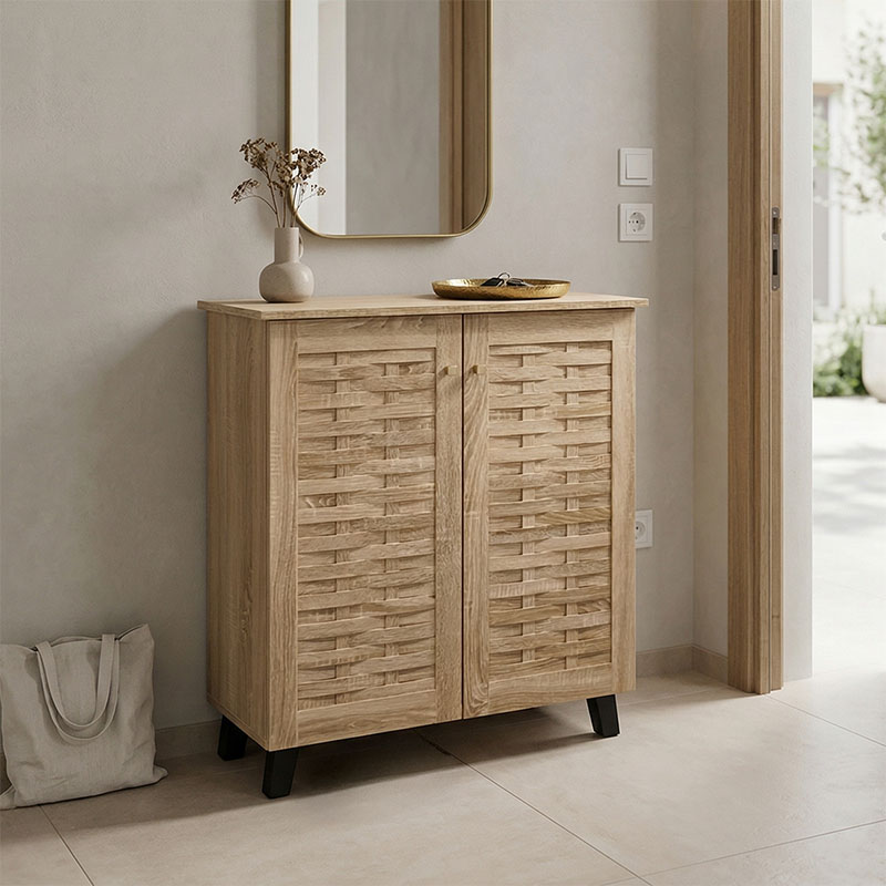Παπουτσοθήκη-ντουλάπι Mantam pakoworld 12 ζεύγων sonoma 78x34x87εκ Παπουτσοθήκη-ντουλάπι Mantam 12 ζεύγων sonoma 78x34x87εκ - Image 1
