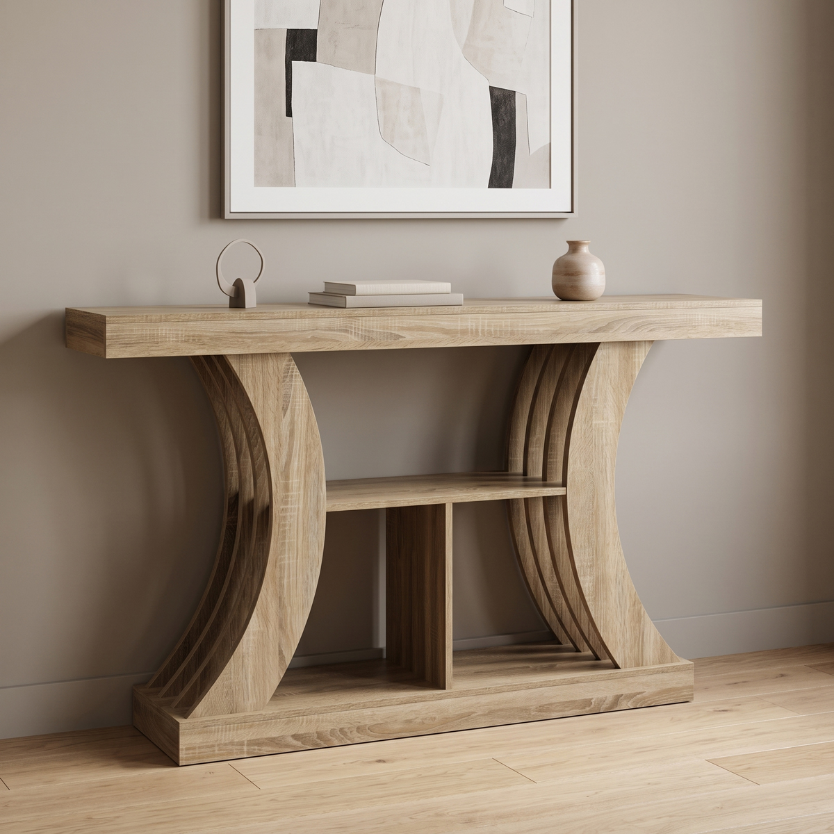 Κονσόλα Conde pakoworld sonoma 160x30x90εκ Κονσόλα Conde sonoma 160x30x90εκ - Image 1