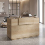 Γραφείο reception Lotus σε χρώμα φυσικό 180x70x110εκ