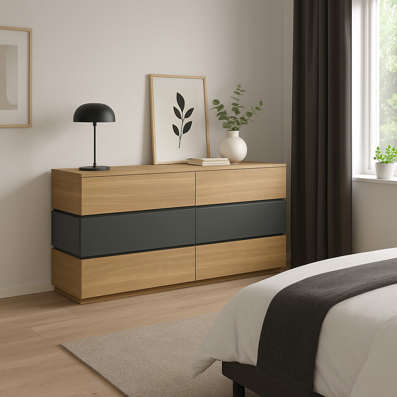 Συρταριέρα Sonlen pakoworld mdf σε ανθρακί-sonoma απόχρωση 120x40x72εκ Συρταριέρα Sonlen mdf σε ανθρακί-sonoma απόχρωση 120x40x72εκ - Image 1