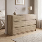 Συρταριέρα Kuanger mdf σε φυσική απόχρωση 120x40x70εκ