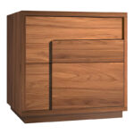 Κομοδίνο Inget mdf σε καρυδί απόχρωση 50x40x48εκ