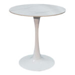 Τραπέζι Balou I sintered stone σε λευκό μαρμάρου Φ70x74εκ