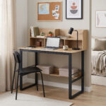 Γραφείο εργασίας Biuro oak- μαύρο μέταλλο 120x60x103εκ