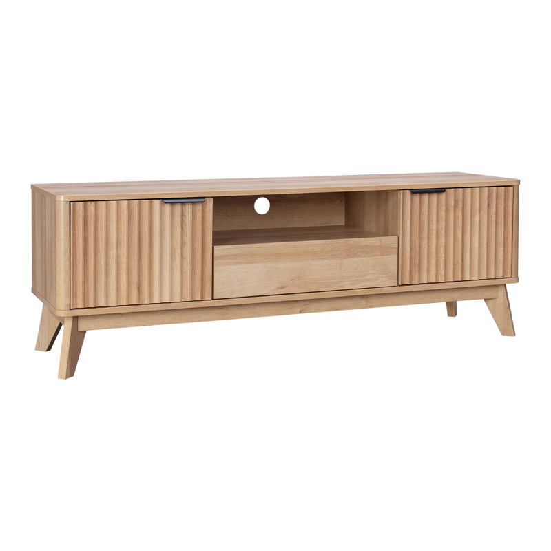 Έπιπλο τηλεόρασης Hamea pakoworld mdf σε φυσική απόχρωση 145x39,5x49εκ Έπιπλο τηλεόρασης Hamea mdf σε φυσική απόχρωση 145x39,5x49εκ - Image 1