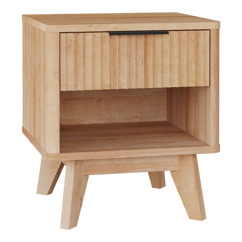 Κομοδίνο Hamea pakoworld mdf σε φυσική απόχρωση 45x39.5x50.2εκ Κομοδίνο Hamea mdf σε φυσική απόχρωση 45x39.5x50.2εκ - Image 1