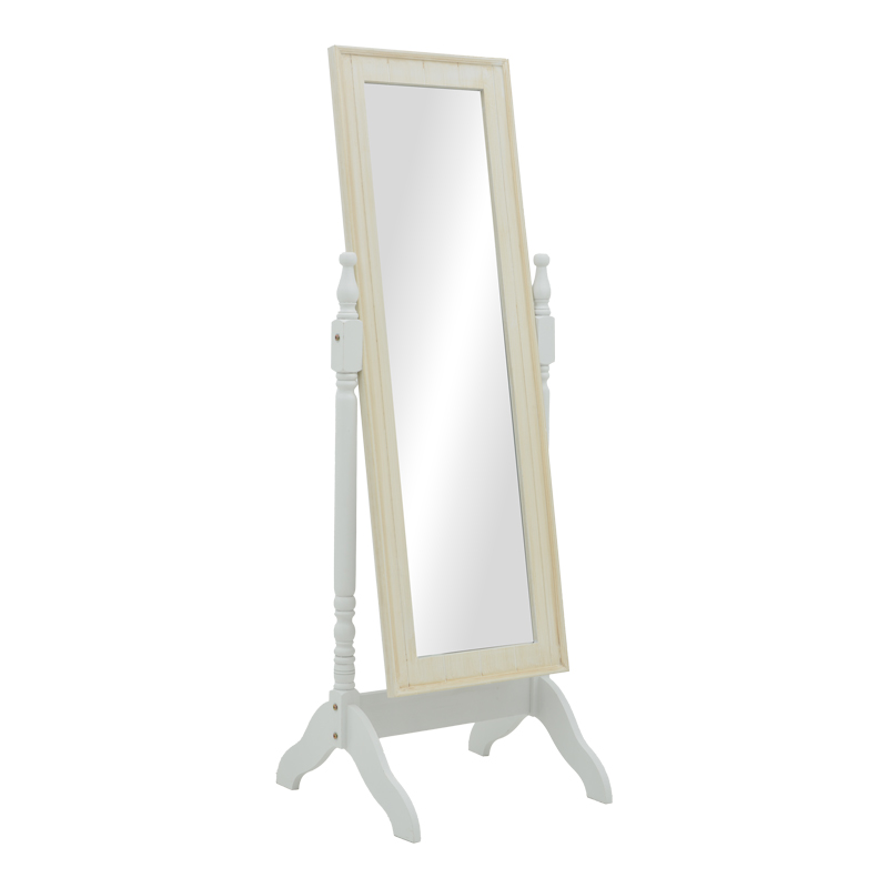 Καθρέπτης Malone Inart mdf σε λευκή αντικέ απόχρωση 55x50x160εκ Καθρέπτης Malone Inart mdf σε λευκή αντικέ απόχρωση 55x50x160εκ - Image 1