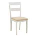 Καρέκλα Dallan rubberwood λευκό 40x47.5x89εκ