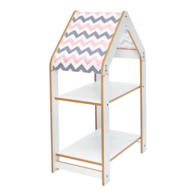 Ραφιέρα τ. Montessori Zoilen pakoworld λευκό-ροζ mdf 50x30x80εκ Ραφιέρα τ. Montessori Zoilen λευκό-ροζ mdf 50x30x80εκ - Image 1