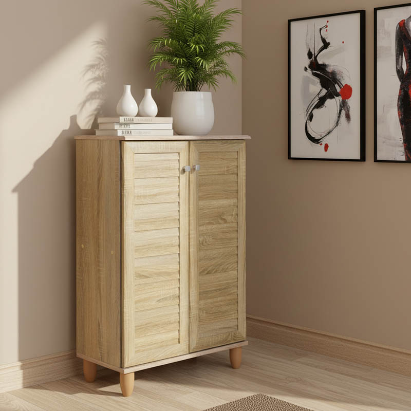Παπουτσοθήκη-ντουλάπι SANTO pakoworld 10 ζεύγων χρώμα sonoma 60x34,5x91,5εκ Παπουτσοθήκη-ντουλάπι SANTO 10 ζεύγων χρώμα sonoma 60x34,5x91,5εκ - Image 1