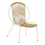 Καρέκλα Dapper λευκό μέταλλο-pe φυσικό 64.5x71x92.5εκ