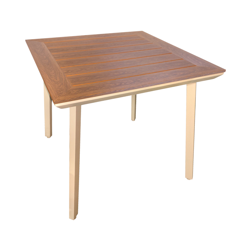 Τραπέζι Synergy pakoworld αλουμίνιο cappuccino-plywood σε φυσική απόχρωση 80x80x74εκ Τραπέζι Synergy αλουμίνιο cappuccino-plywood σε φυσική απόχρωση 80x80x74εκ - Image 1