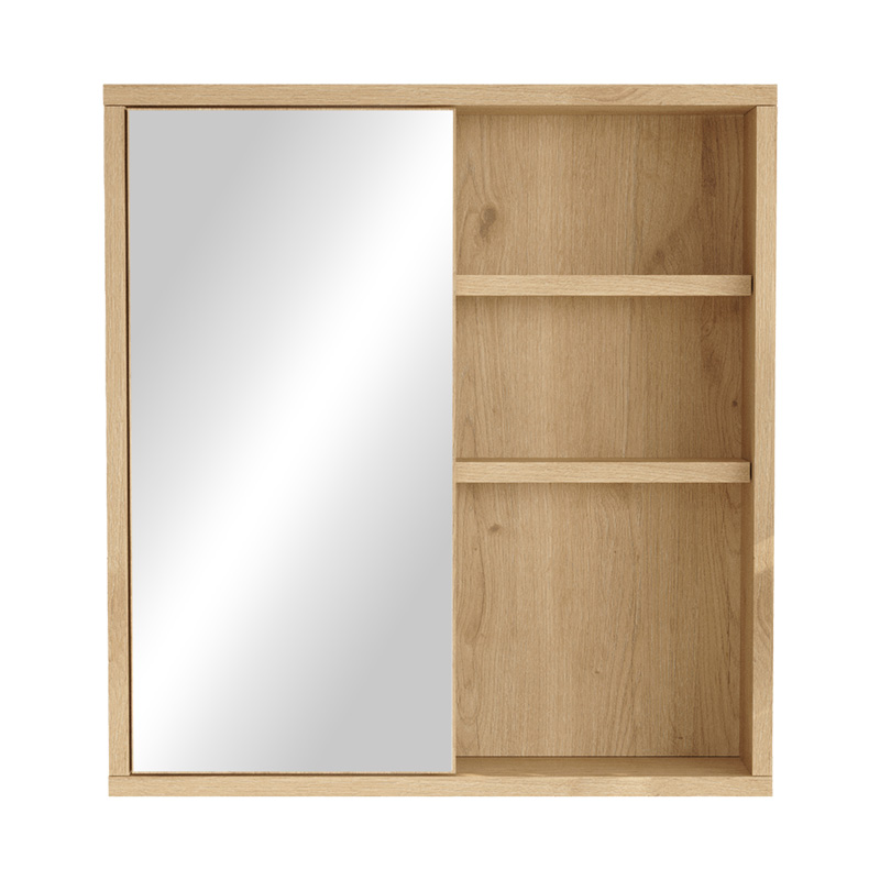 Ντουλάπι μπάνιου Bagno με καθρέπτη pakoworld oak 60x14.5x63.6εκ Ντουλάπι μπάνιου Bagno με καθρέπτη oak 60x14.5x63.6εκ - Image 1