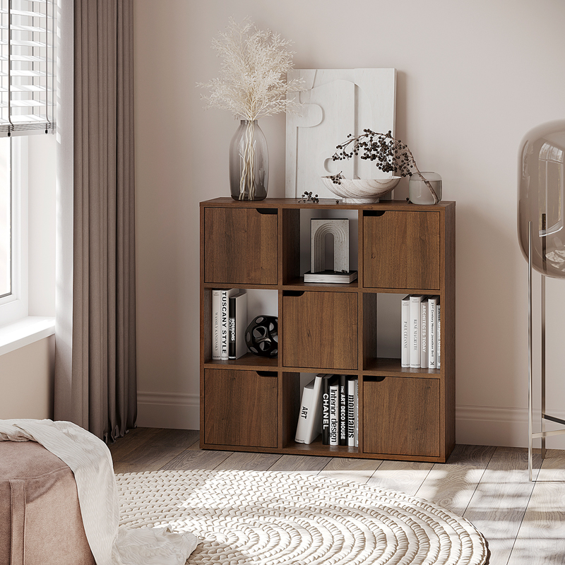 Βιβλιοθήκη Bookel pakoworld σε καρυδί απόχρωση 88.5x27.5x89.3εκ Βιβλιοθήκη Bookel σε καρυδί απόχρωση 88.5x27.5x89.3εκ - Image 1