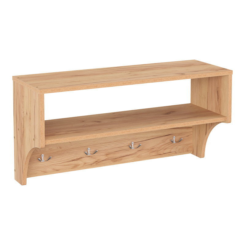 Κρεμάστρα Crosta pakoworld σε oak απόχρωση 80x28x40εκ Κρεμάστρα Crosta σε oak απόχρωση 80x28x40εκ - Image 1