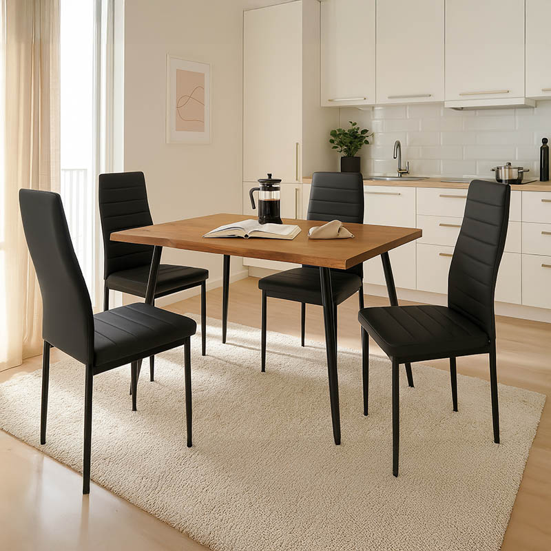 Τραπεζαρία Neve-Parker pakoworld σετ 5τμχ 120x80x75εκ Τραπεζαρία Neve-Parker σετ 5τμχ 120x80x75εκ - Image 1