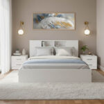 Σετ Κρεβατοκάμαρας Olympus White με Κρεβάτι 140x200εκ Σετ 3τεμ