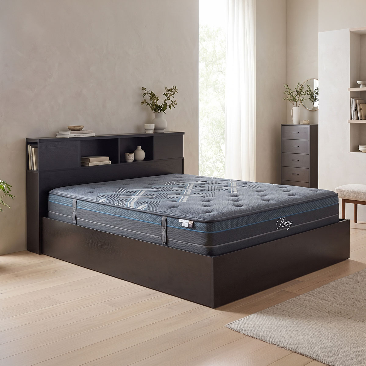 Κρεβάτι με στρώμα Olympus Resty pakoworld wenge 160x200εκ Κρεβάτι με στρώμα Olympus Resty wenge 160x200εκ - Image 1