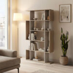 Βιβλιοθήκη Mito sonoma - μπεζ μαρμάρου 108.5x25x161εκ