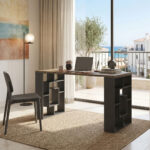 Γραφείο εργασίας Lovet ανθρακί-sonoma 140x60x72εκ