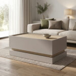Τραπέζι σαλονιού Wendo taupe-sonoma 97x60x40εκ