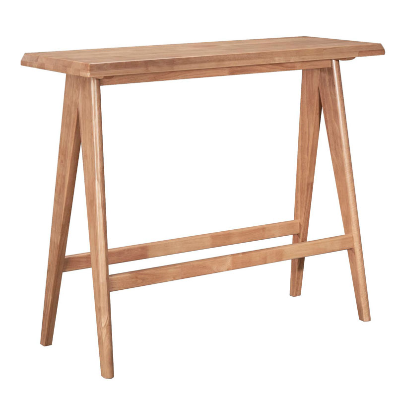 Τραπέζι Bar Winslow pakoworld ξύλο rubberwood ανοικτό καρυδί 120x45x100εκ Τραπέζι Bar Winslow ξύλο rubberwood ανοικτό καρυδί 120x45x100εκ - Image 1