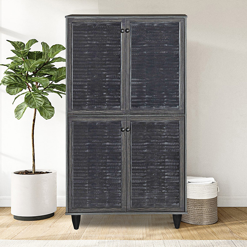 Παπουτσοθήκη-ντουλάπι Ronan pakoworld χρώμα wenge 70.5x35x122εκ Παπουτσοθήκη-ντουλάπι Ronan χρώμα wenge 70.5x35x122εκ - Image 1