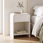 Κομοδίνο Lemperto MDF σε λευκή απόχρωση 40x40x53εκ