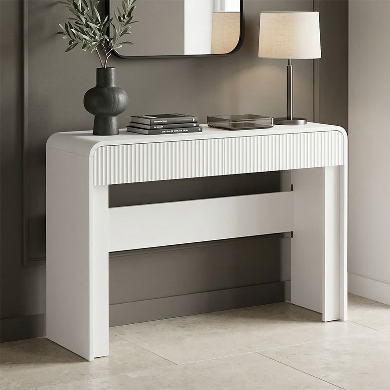 Κονσόλα Zeplen pakoworld λευκό mdf 110x38x75εκ Κονσόλα Zeplen λευκό mdf 110x38x75εκ - Image 1