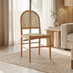 Καρέκλα Alessia ξύλο οξιάς-rattan φυσικό 43x44x89εκ