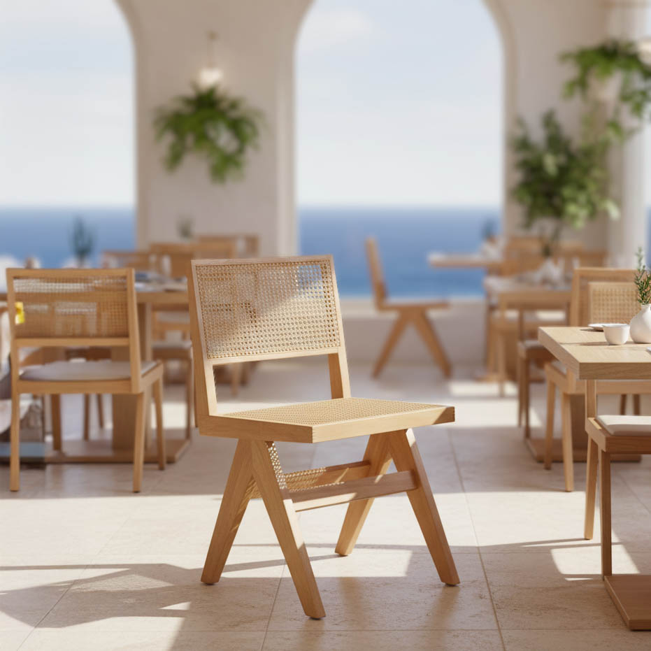 Καρέκλα Winslow pakoworld φυσικό rubberwood 45x56x82εκ Καρέκλα Winslow φυσικό rubberwood 45x56x82εκ - Image 1