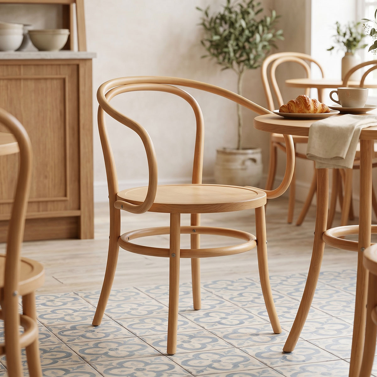 Πολυθρόνα Verfie pakoworld φυσικό ξύλο οξιάς 55x50x83εκ Πολυθρόνα Verfie φυσικό ξύλο οξιάς 55x50x83εκ - Image 1