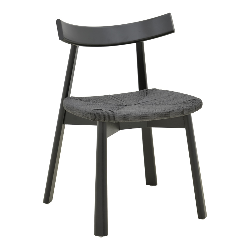 Καρέκλα Clareta pakoworld rubberwood-σχοινί σε μαύρη απόχρωση 53x55x79εκ Καρέκλα Clareta rubberwood-σχοινί σε μαύρη απόχρωση 53x55x79εκ - Image 1