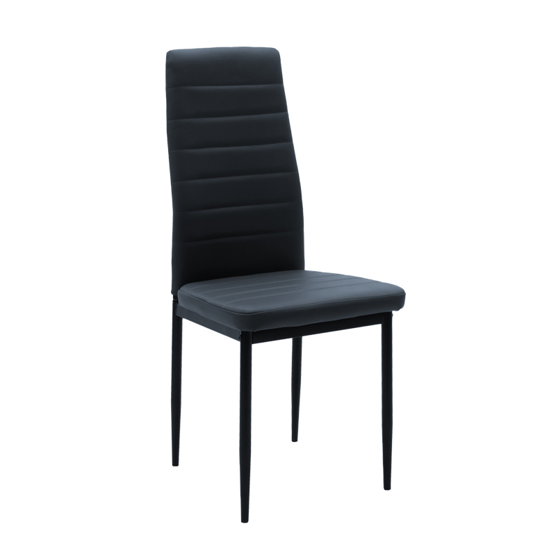 Καρέκλα Parker pakoworld PU ανθρακί-μαύρο πόδι 42x48x98εκ Καρέκλα Parker PU ανθρακί-μαύρο πόδι 42x48x98εκ - Image 1